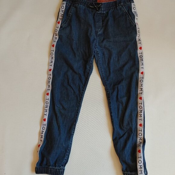 Tommy Hilfiger Elastic Cuff Joggers Girls 14 I <3 - Picture 7 of 8